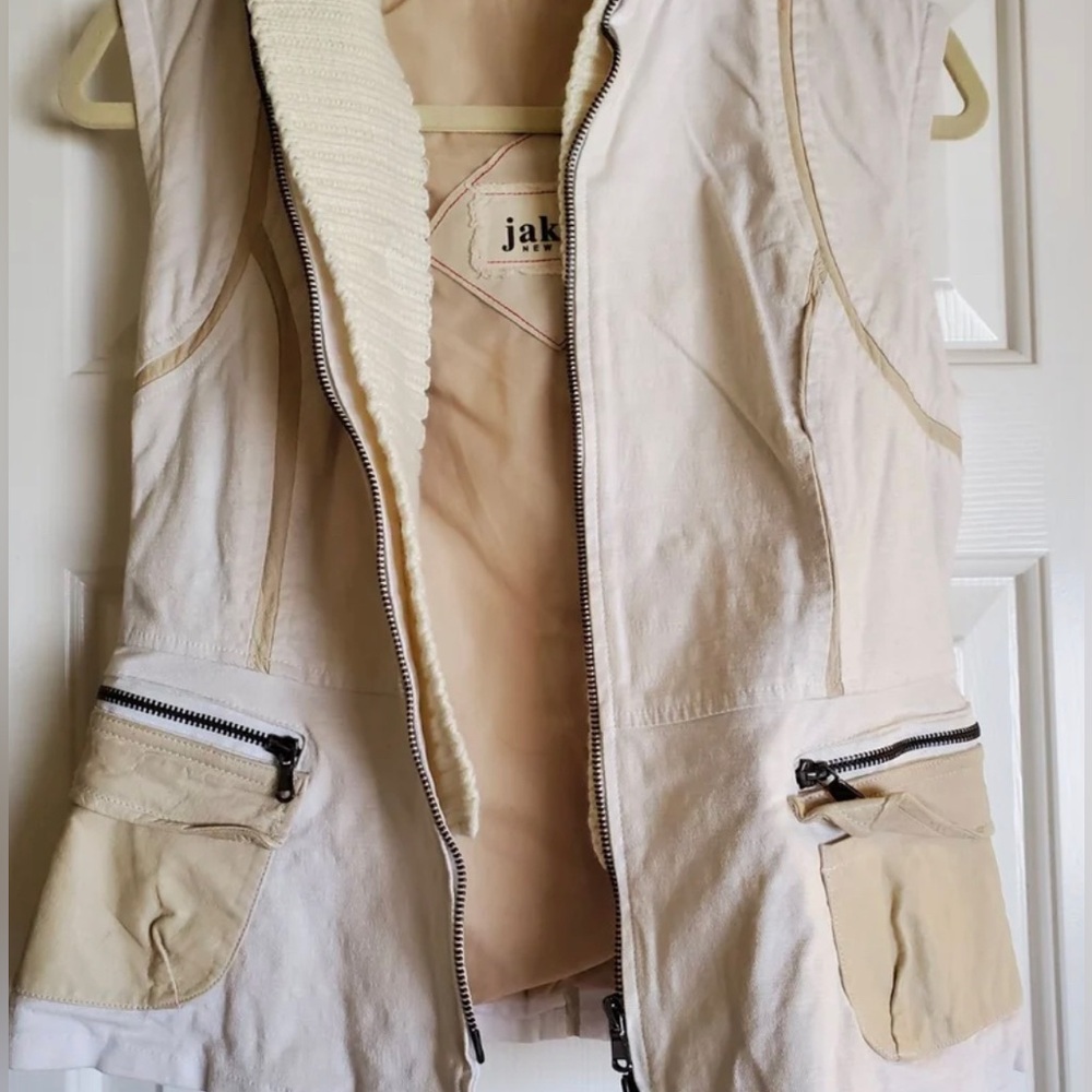 Jackett Vest with leather trim Size S